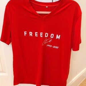 Red Freedom Graphic Women's Top